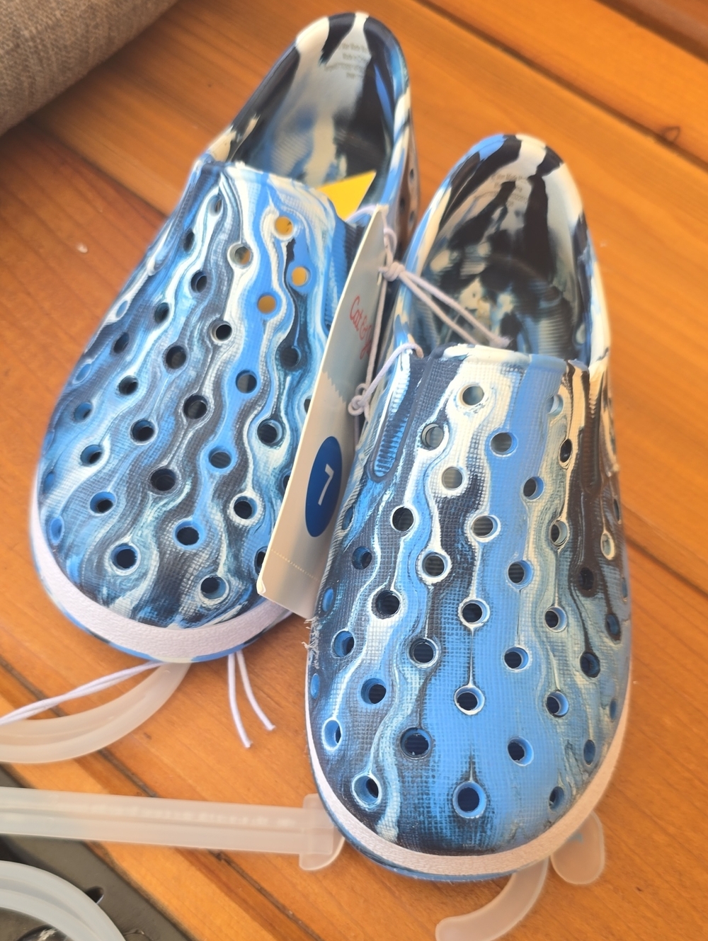 Kids Blue Water-Resistant Slip-On Shoes